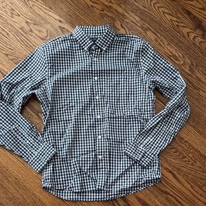 Gap Men's Checkered Shirt - Navy and White